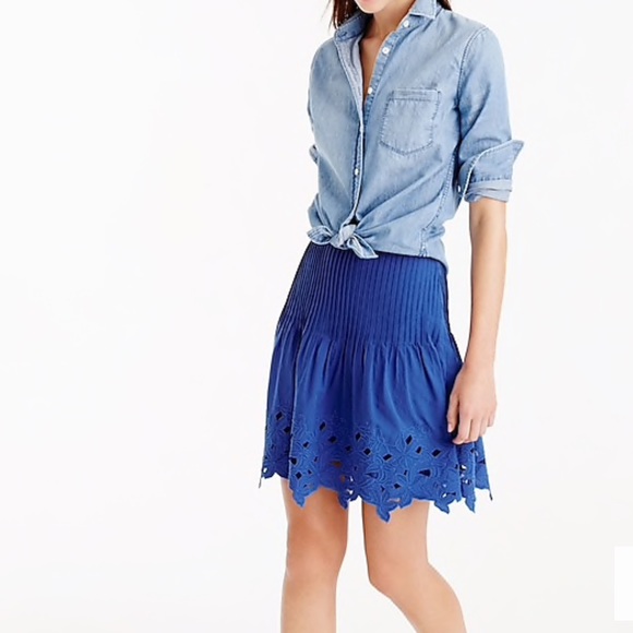 J. Crew Eyelet Floral Mini Skirt - Picture 2 of 8